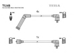 TESLA T524B uždegimo laido komplektas 
 Kibirkšties / kaitinamasis uždegimas -> Uždegimo laidai/jungtys
27501-02A00, 27501-02D00