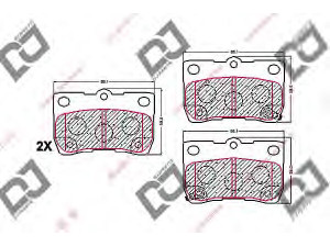 DJ PARTS BP1609 stabdžių trinkelių rinkinys, diskinis stabdys 
 Techninės priežiūros dalys -> Papildomas remontas
0446622190, 0446630240, 0446653010