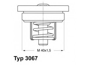 WAHLER 3067.83 termostatas, aušinimo skystis 
 Aušinimo sistema -> Termostatas/tarpiklis -> Thermostat
6071 0617