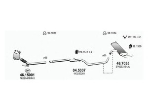ASSO ART3618 išmetimo sistema