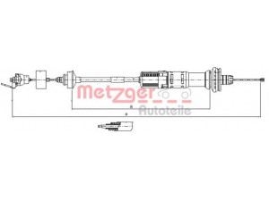 METZGER 11.3059 sankabos trosas 
 Dviratė transporto priemonės -> Kabeliai ir tachometro velenaai -> Sankabos trosas
2150.CH, 2150.EE