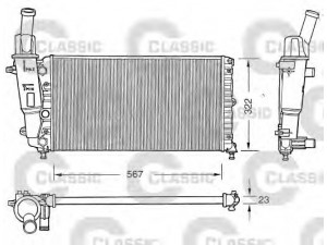 VALEO 231558 radiatorius, variklio aušinimas 
 Aušinimo sistema -> Radiatorius/alyvos aušintuvas -> Radiatorius/dalys
46465017