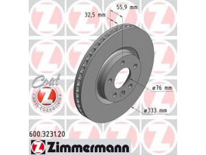 ZIMMERMANN 600.3231.20 stabdžių diskas 
 Stabdžių sistema -> Diskinis stabdys -> Stabdžių diskas
7H0 615 301 E, 7H0 615 301 F