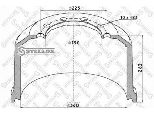 STELLOX 85-00135-SX stabdžių būgnas
0310590040, 0310990240