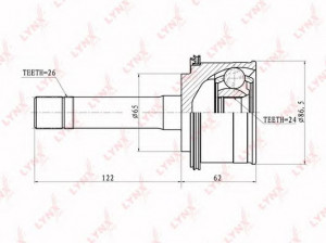 LYNXauto CO-4406 jungčių komplektas, kardaninis velenas
0K011-22-510, 0K011-22-610