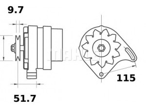 MAHLE ORIGINAL MG 205 kintamosios srovės generatorius 
 Elektros įranga -> Kint. sr. generatorius/dalys -> Kintamosios srovės generatorius
46231659, 46231660, 46231675, 5999868