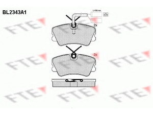 FTE BL2343A1 stabdžių trinkelių rinkinys, diskinis stabdys 
 Techninės priežiūros dalys -> Papildomas remontas
0060750413, 0060750838, 0060777264