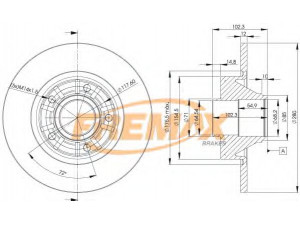 FREMAX BD-6846 stabdžių diskas 
 Stabdžių sistema -> Diskinis stabdys -> Stabdžių diskas
40206-00QAC, 40206-00QAE, 4408276