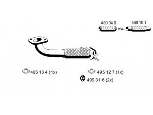 ERNST 344418 išleidimo kolektorius 
 Išmetimo sistema -> Išmetimo vamzdžiai
1 114 762, 1 124 764, 1 518 061