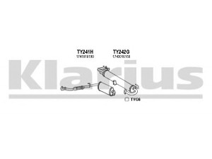 KLARIUS 900077U išmetimo sistema 
 Išmetimo sistema -> Išmetimo sistema, visa