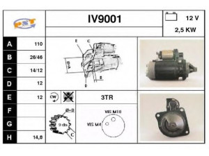 SNRA IV9001 starteris 
 Elektros įranga -> Starterio sistema -> Starteris
4711699, 4719664, 4745930, 77028560