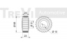 TREVI AUTOMOTIVE TD1104 įtempiklio skriemulys, paskirstymo diržas 
 Techninės priežiūros dalys -> Papildomas remontas
0000051361, 051361, 51361, 96097691