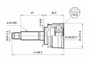 STATIM C.640 jungčių komplektas, kardaninis velenas 
 Ratų pavara -> Sujungimai/komplektas
44101-80E21, 44102-80E21