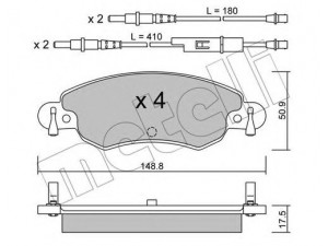 METELLI 22-0330-0 stabdžių trinkelių rinkinys, diskinis stabdys 
 Techninės priežiūros dalys -> Papildomas remontas
4252.14, 4252.87