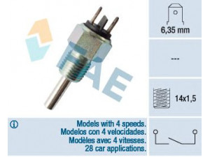 FAE 40130 jungiklis, atbulinės eigos žibintas 
 Elektros įranga -> Šviesų jungikliai/relės/valdymas -> Šviesų jungiklis/svirtis
0014159500, 78178030