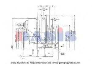 AKS DASIS 851278N magnetinė sankaba, oro kondicionieriaus kompresorius