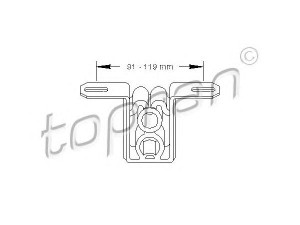 TOPRAN 104 401 laikantysis rėmas, duslintuvas 
 Išmetimo sistema -> Surinkimo dalys -> Atskiros surinkimo dalys -> Gnybtas
8A0 253 144E