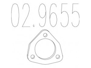 MTS 02.9655 tarpiklis, išleidimo kolektorius 
 Dviratė transporto priemonės -> Išmetimo sistema -> Atskiros surinkimo dalys -> Sandariklis, alyvos pompa