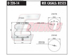 CASALS B2523 dėklas, pneumatinė pakaba