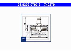 ATE 03.9302-0790.2 alsuoklio vamzdelis