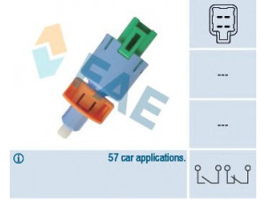 FAE 24693 stabdžių žibinto jungiklis 
 Stabdžių sistema -> Stabdžių žibinto jungiklis
4534 68, 8614A111, 4534.68, 84340-69075
