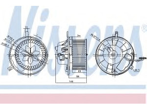 NISSENS 87032 vidaus pūtiklis 
 Šildymas / vėdinimas -> Orpūtė/dalys
3C1820015AA, 3C1820015P, 3C1820015R