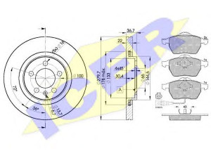 ICER 31396-5603 stabdžių rinkinys, diskiniai stabdžiai 
 Stabdžių sistema -> Diskinis stabdys -> Stabdžių remonto rinkinys