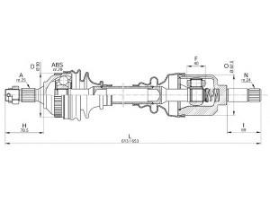 OPEN PARTS DRS6202.00 kardaninis velenas 
 Ratų pavara -> Kardaninis velenas
32720C, 3272C2, 3272C8, 3272C9