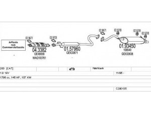 MTS C290135008015 išmetimo sistema 
 Išmetimo sistema -> Išmetimo sistema, visa