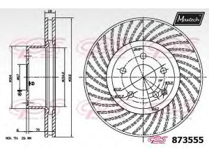 MAXTECH 873555.0000 stabdžių diskas
220 421 09 12