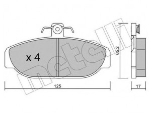 METELLI 22-0183-0 stabdžių trinkelių rinkinys, diskinis stabdys 
 Techninės priežiūros dalys -> Papildomas remontas
270195, 271184, 2711844, 271707