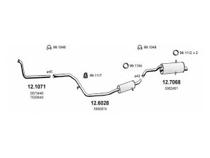 ASSO ART0596 išmetimo sistema 
 Išmetimo sistema -> Išmetimo sistema, visa