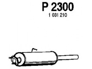 FENNO P2300 vidurinis duslintuvas 
 Išmetimo sistema -> Duslintuvas
1026434, 1031210