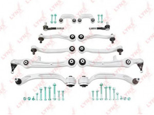 LYNXauto C5021LRK pakabos komplektas 
 Ašies montavimas/vairavimo mechanizmas/ratai -> Valdymo svirtis/pasukamosios svirties sujungimas -> Vairo trauklės (valdymo svirtis, išilginis balansyras, diago
8F0 498 998