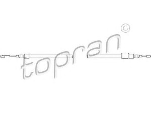 TOPRAN 108 325 trosas, stovėjimo stabdys 
 Stabdžių sistema -> Valdymo svirtys/trosai
8A0 609 721AF, 8A0 609 721T
