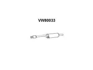VENEPORTE VW80033 vidurinis duslintuvas 
 Išmetimo sistema -> Duslintuvas
867253209B, 867253209C, 867253209K