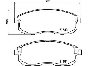 HELLA 8DB 355 015-641 stabdžių trinkelių rinkinys, diskinis stabdys 
 Techninės priežiūros dalys -> Papildomas remontas
D106088E93, 5581080J01000, 5581080J02000