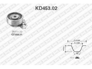 SNR KD453.02 paskirstymo diržo komplektas 
 Techninės priežiūros dalys -> Papildomas remontas
1606368, 1606369, 5636722, 9202478