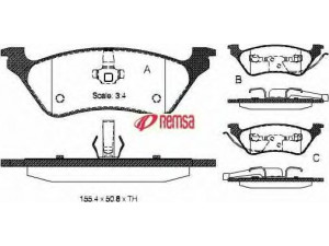 METZGER 0811.00 stabdžių trinkelių rinkinys, diskinis stabdys 
 Techninės priežiūros dalys -> Papildomas remontas
5019805AA, 5071948AA