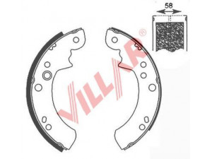 VILLAR 629.0652 stabdžių trinkelių komplektas 
 Techninės priežiūros dalys -> Papildomas remontas
1662294, 6150093, 6177473