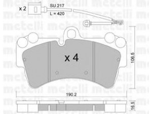 METELLI 22-0654-0K stabdžių trinkelių rinkinys, diskinis stabdys 
 Techninės priežiūros dalys -> Papildomas remontas