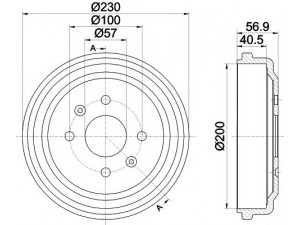 HELLA PAGID 8DT 355 300-961 stabdžių būgnas 
 Stabdžių sistema -> Būgninis stabdys -> Stabdžių būgnas
95903584, 96386900, 96386901, 96471276