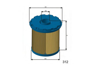 MISFAT FM655 kuro filtras 
 Techninės priežiūros dalys -> Papildomas remontas
1640500QAA, 4404191, 9112191, 7701206928