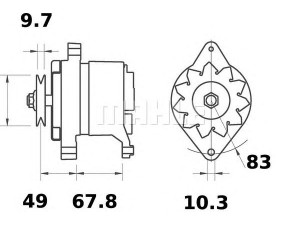 MAHLE ORIGINAL MG 190 kintamosios srovės generatorius 
 Elektros įranga -> Kint. sr. generatorius/dalys -> Kintamosios srovės generatorius
77 00 665 612, 77 00 710 963, 77 00 721 797
