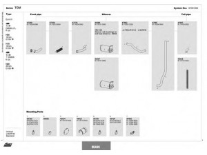 DINEX 147001002 išmetimo sistema 
 Išmetimo sistema -> Išmetimo sistema, visa