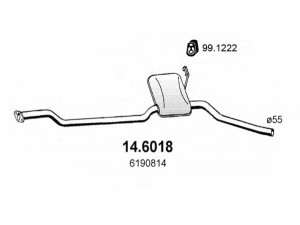 ASSO 14.6018 vidurinis duslintuvas 
 Išmetimo sistema -> Duslintuvas
5027015, 6190814