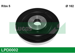 LUCAS ENGINE DRIVE LPD0002 skriemulys, alkūninis velenas 
 Diržinė pavara -> Dirželio skriemulys
0515L9, 0515P2, 0515T8, 0515V5
