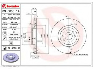 BREMBO 09.5058.14 stabdžių diskas 
 Dviratė transporto priemonės -> Stabdžių sistema -> Stabdžių diskai / priedai
60811890, 60812067, 46403958, 46427947