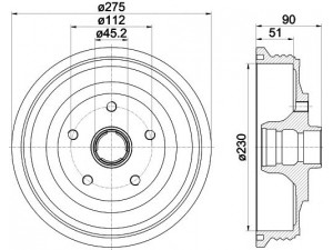HELLA PAGID 8DT 355 301-621 stabdžių būgnas 
 Stabdžių sistema -> Būgninis stabdys -> Stabdžių būgnas
4A0501615A, 4A0501615B, 4A0501615A