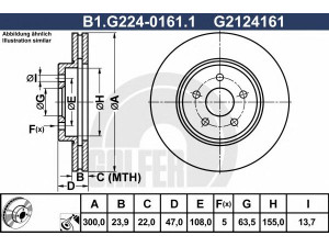 GALFER B1.G224-0161.1 stabdžių diskas 
 Dviratė transporto priemonės -> Stabdžių sistema -> Stabdžių diskai / priedai
1321488, 1376118, 4097477, 4097478